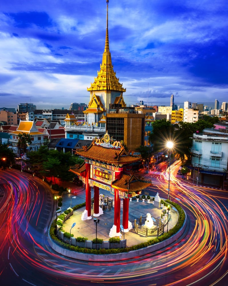 bangkok traffic at night