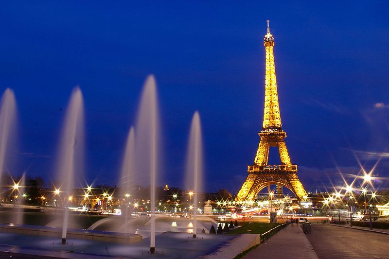 The Eiffel Tower while backpacking in France